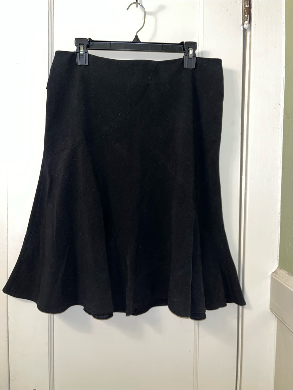 Women's Black A-Line Flared Skirt